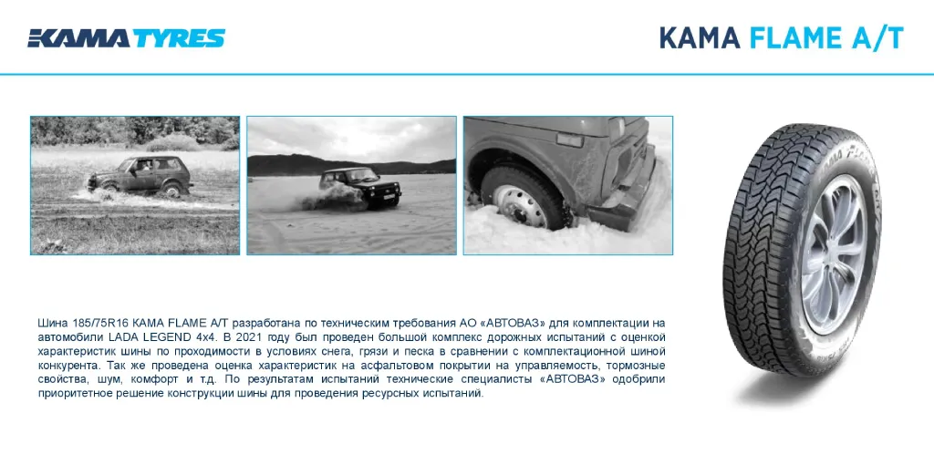 Линейка шин повышенной проходимости KAMA FLAME Линейка шин повышенной проходимости KAMA FLAME